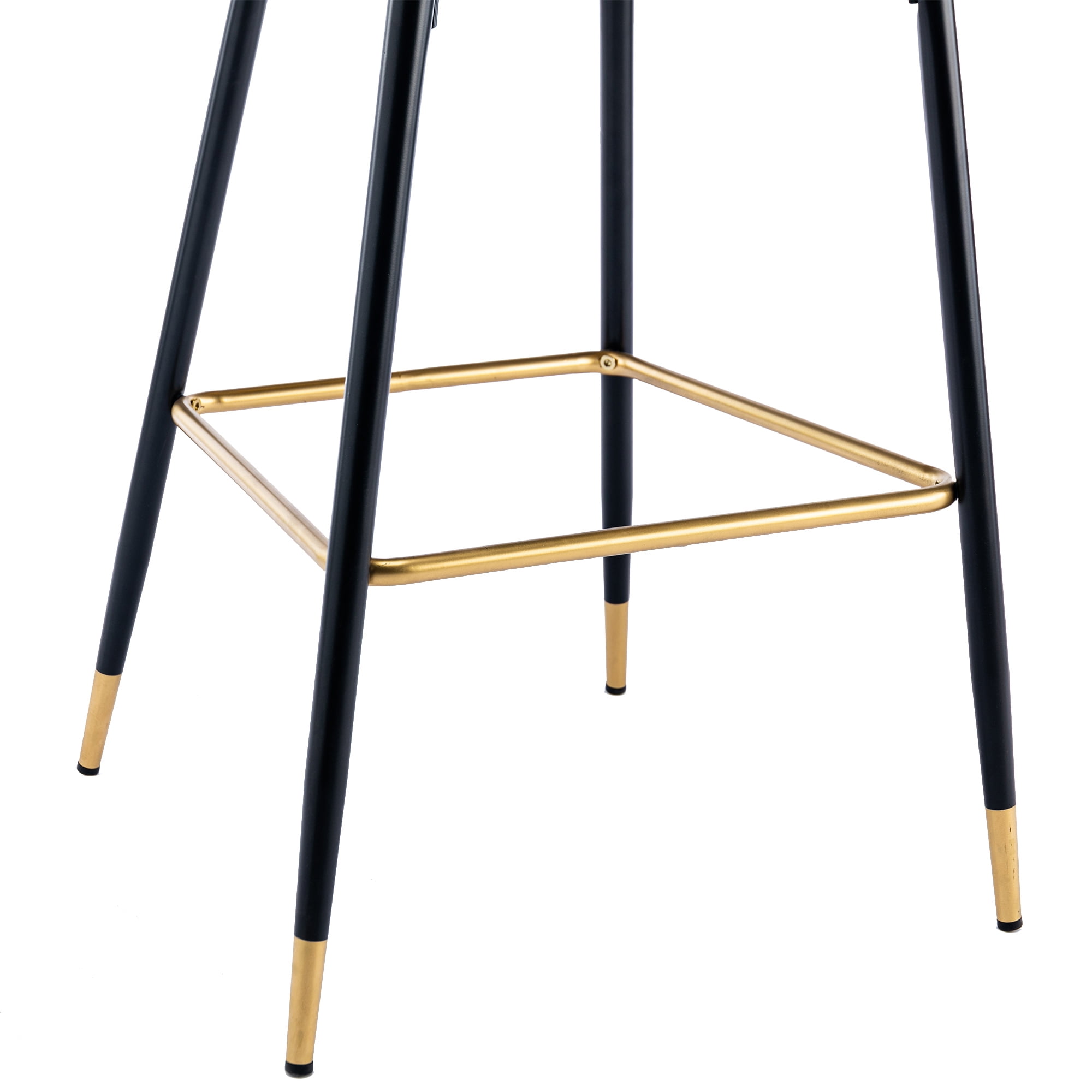 Resenkos Bar Stools Set of 2,Modern Velvet Breakfast Dining Chairs with Back and Footrest(Mustard) Resenkos Bar Stools Set of 2,Modern Velvet Breakfast Dining Chairs with Back and Footrest(Mustard)