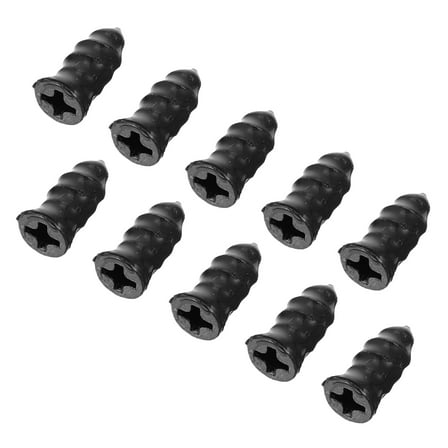 10 Pcs Auto Supply Tire Machine Repair Kit with Plugs Heavy Duty Black