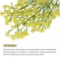 thumbnail image 4 of Flores artificiales de Gypsophila Amarillas Unique Bargains 3 ramas 15 Unidades Tacto Real para decoración de bodas, 4 of 6
