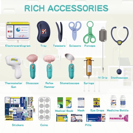 JoyStone Toy Doctor Kit, Interactive Pretend Play Medical Set with Lights & Sounds, Educational Toy for Boys & Girls, Ages 3-5