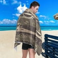 thumbnail image 4 of Coolnut Coffee Pattern Diveblues Beach Towel Microfiber - Oversized Travel Towels - Lightweight Compact Beach Accessories - for Swimming, Camping, Holiday, Quick Dry Washcloth Gift, 4 of 7