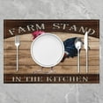 thumbnail image 2 of Rooster Placemats Set of 4,Chicken Placemat for Kitchen Dining Table Decor Indoor Outdoor Farm Animal Rustic Wooden Table Place Mats,Bedroom Decor Farmhouse Farm Nursery Decor 18"x12", 2 of 4