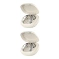 thumbnail image 3 of Cateissary ABS Auricular Reemplazo inalámbrico Color sólido Compatible con Bluetooth Control táctil Auricular de moda Auricular Blanco Blanco 2piezas, 3 of 6