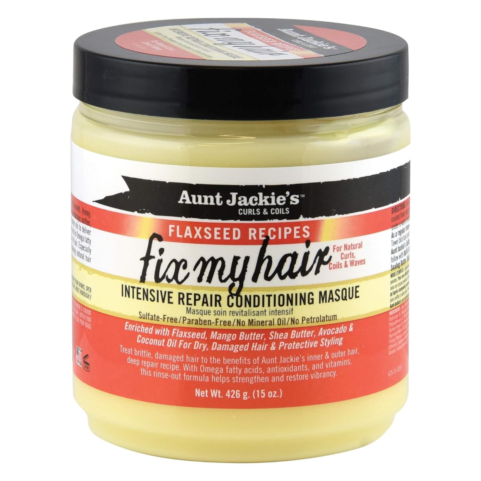 Aunt Jackie's Flax Fix My Hair Masque, Intensive Repair