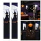 thumbnail image 1 of Cartel de bienvenida para Halloween con cielo púrpura, para colgar en el porche o en la puerta; decoración para fiestas, interior y exterior, 1 of 6