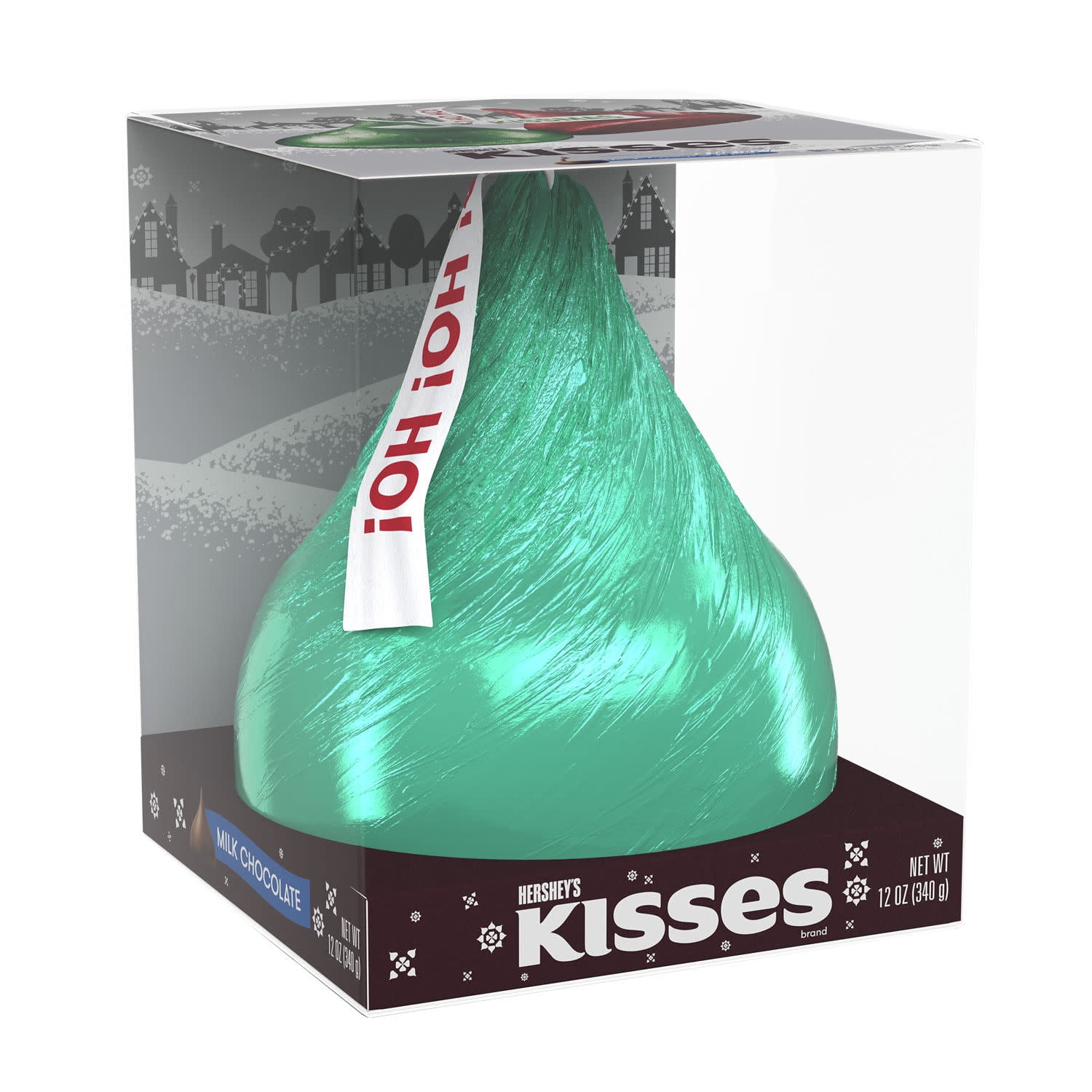 (3 pack) Hershey's Kisses Milk Chocolate Christmas Candy, Gift Box 12 oz