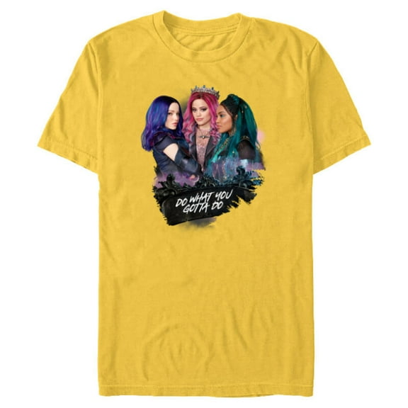Descendants 3 Mal Uma Audrey Do What You Gotta Do - Short Sleeve Blended T-Shirt for Adults -Customized-Yellow