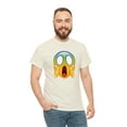 thumbnail image 4 of Scream emoji graphic t shirt smiley face t shirt Unisex Heavy Cotton Tee, 4 of 8
