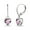 Alexandrite, variant on Created Ruby 6mm Heart Bezel-Set Dainty Dangle Leverback Earrings in Sterling Silver