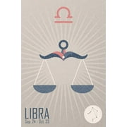Libra, Woven Zodiac (12x18 Wall Art Poster, Room Decor)