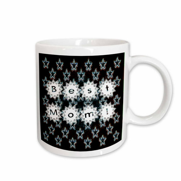 3drose, Best Mom with Stars, 11oz Mug