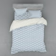 thumbnail image 2 of Ambesonne Modern Bedding Set 3 Pcs, Diagonal Nested Squares, Twin XL, Slate Blue Blue White, 2 of 3
