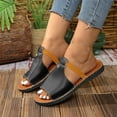 thumbnail image 2 of LOVZFMLL Sandals for Women 2025 Summer Fashion Cut Out Slip On Open Toe Flat Slides Sandals Casual Outdoor Beach Vacation Slippers Black 7.5, 2 of 9