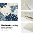 thumbnail image 6 of Navy Blue White Summer Outdoor Pillow Covers 18x18 Inch Set of 2 Dusty Blue Dahlia Floral Decor Throw Pillows Modern Geometry Flower Decorative Cushion Cases for Sofa Couch Bed Decorations, 6 of 6