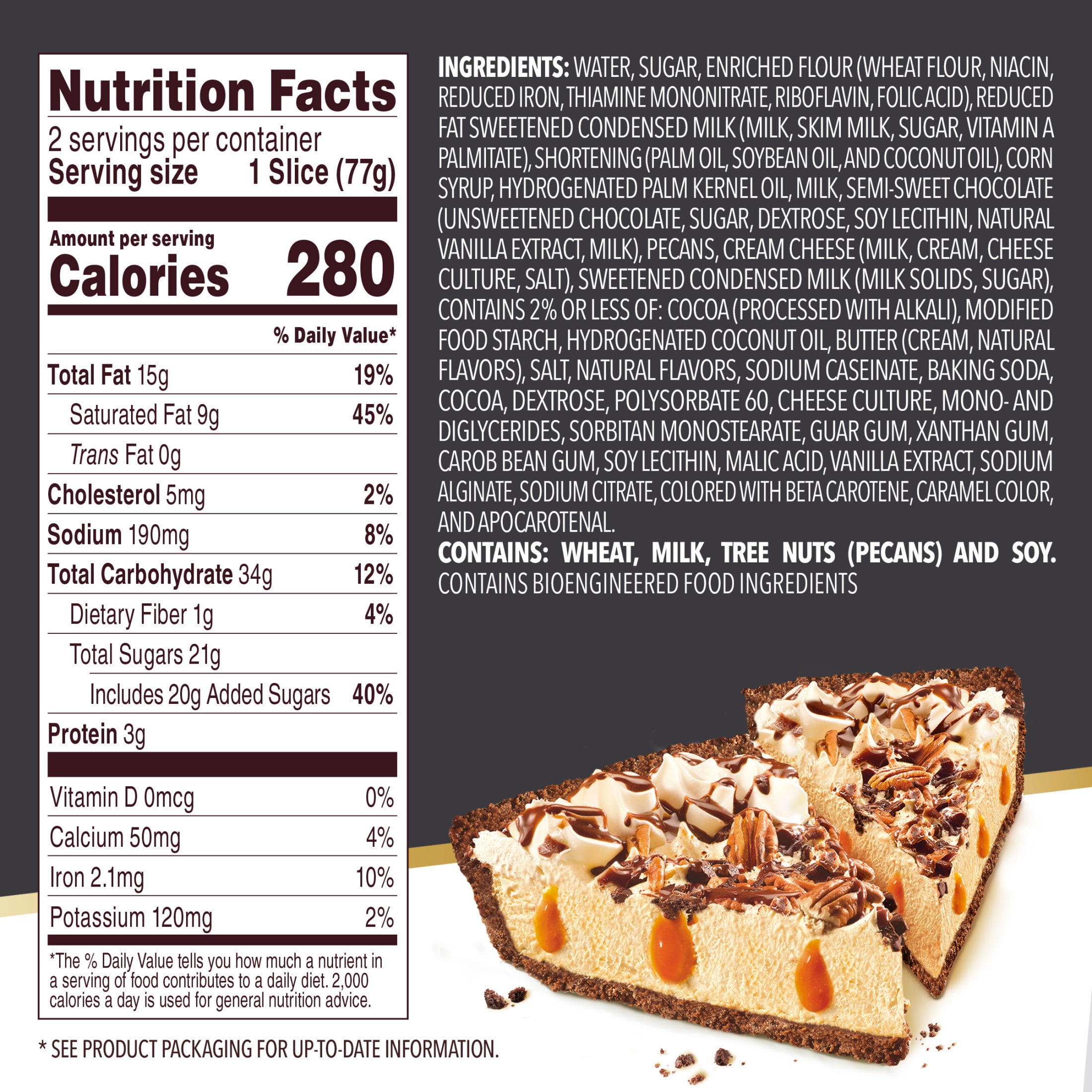 Edwards Singles Desserts Frozen Turtle Pie Slices, 5.41 oz 2 Pack