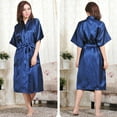 thumbnail image 4 of Dengjunhu Women's Floral Lace Robe Long Sleeves Dressing Gown Bathrobe Bride Robe Nightwear, 4 of 7
