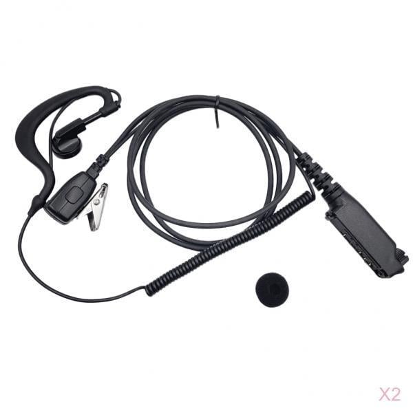 2 Auriculares Micrófono STP8000 STP8030 Radio Auriculares Sunnimix Auricular de radio bidireccional