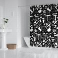 thumbnail image 2 of White Mushroom Silhouette Black Pattern Shower Curtain 72"x72" ,Bathroom Decorative Shower Curtains Set with 12 Hooks,Modern Waterproof Washable Shower Curtain, 2 of 6