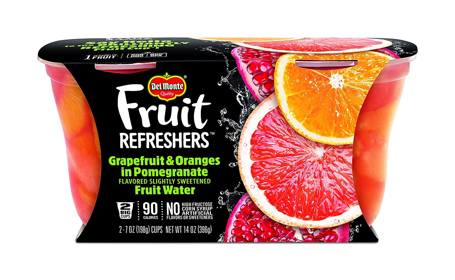 Del Monte Fruit Refreshers Snack Cups, Grapefruit & Oranges in