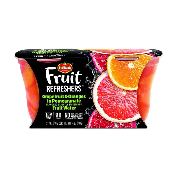 Del Monte Fruit Refreshers Snack Cups, Grapefruit & Oranges in