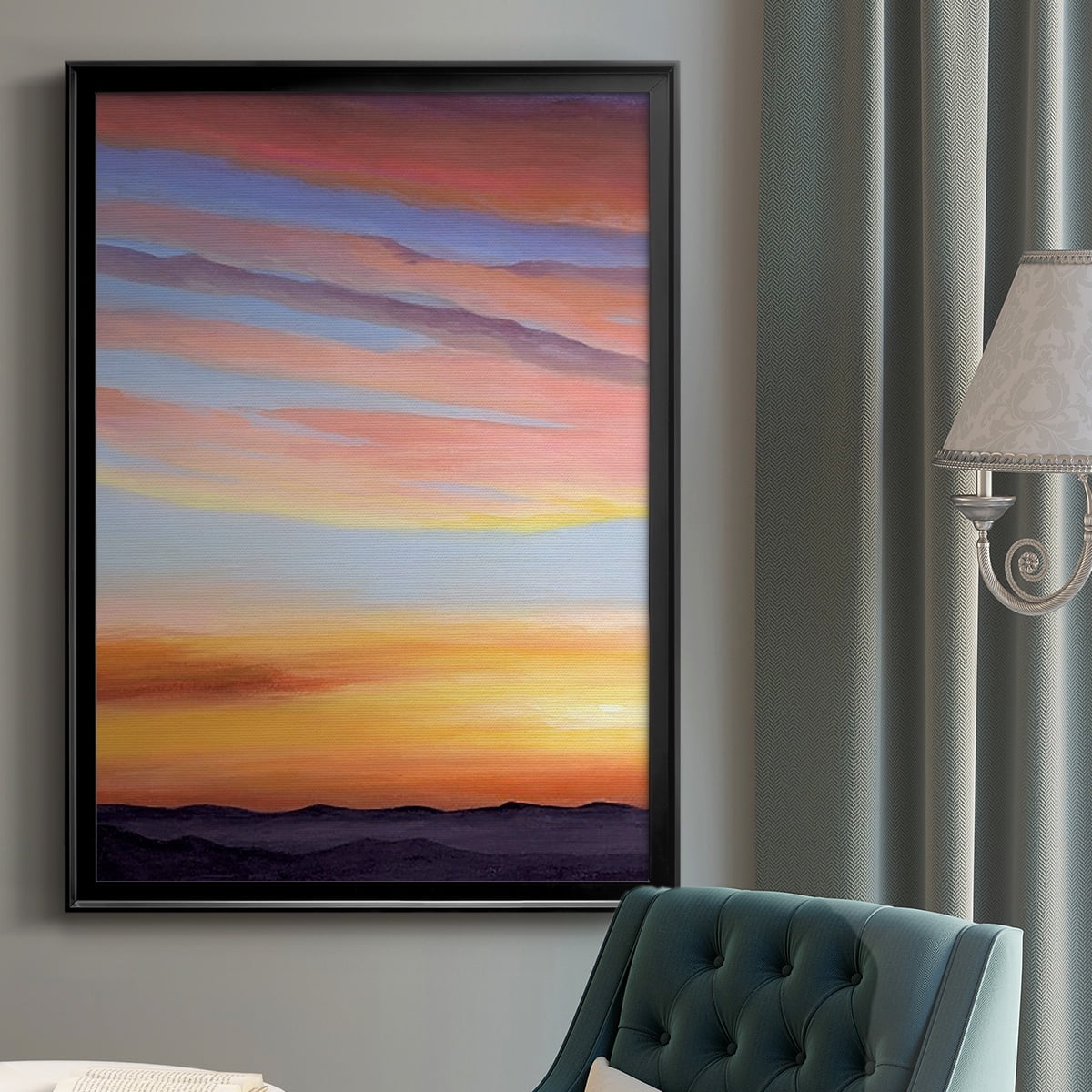 Ignited Dusk I Premium Framed Print - Ready to Hang
