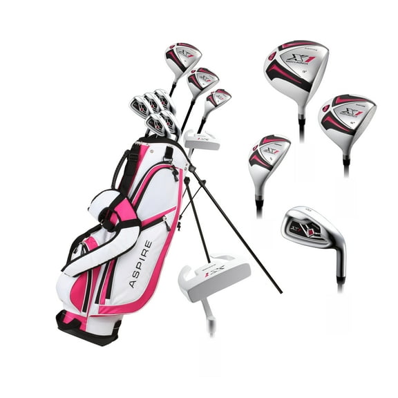 Aspire X1 Ladies Women's Complete Right Handed Golf Club Package Set - 2 Color Options & 2 Sizes Available
