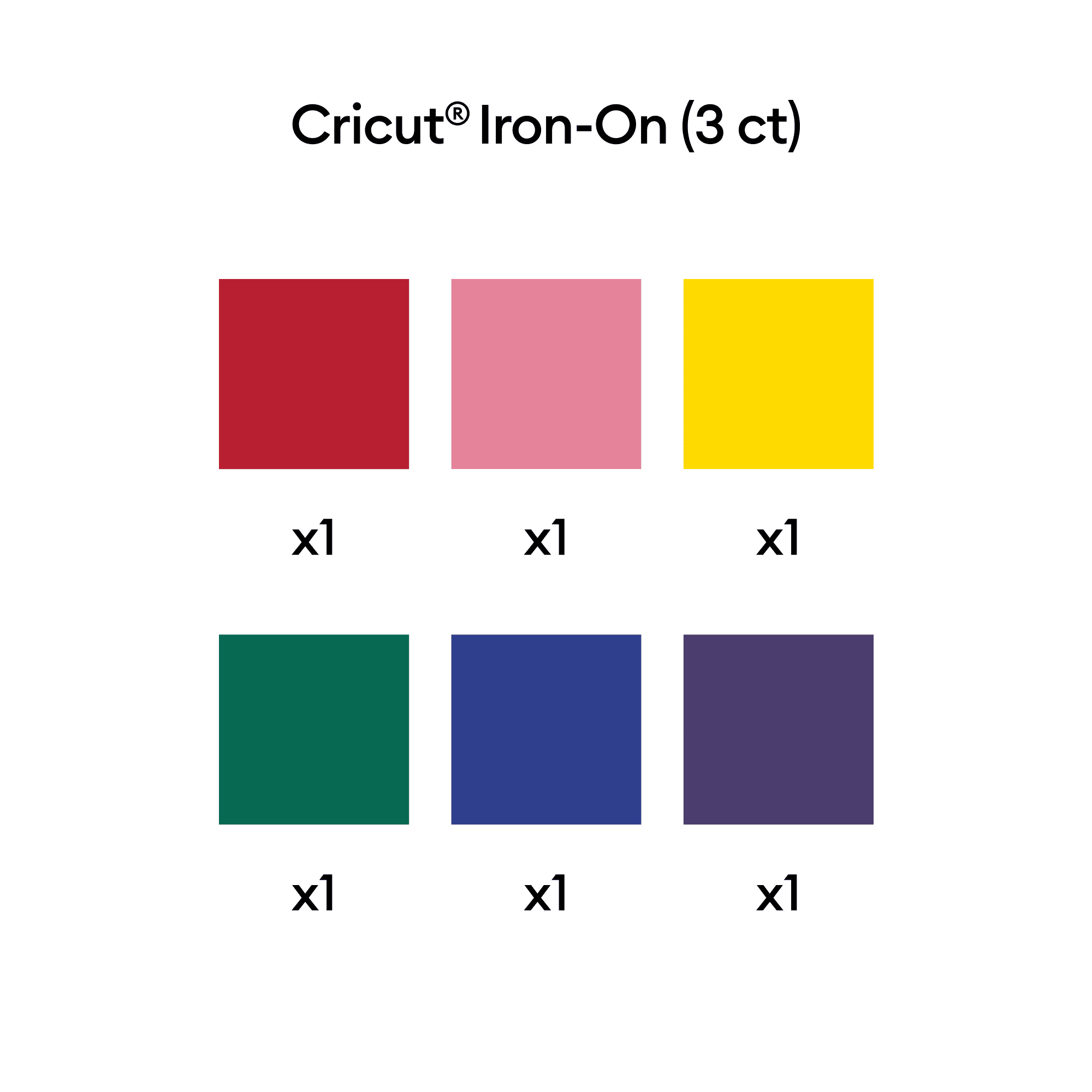 Cricut® Iron-On, Basics Sampler (6 ct)