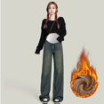 thumbnail image 1 of Pantalones vaqueros de maternidad sueltos de pierna recta primavera otoño prendas de vestir exteriores pantalones largos de pierna ancha ropa de maternidad elástica cómoda de primavera, 1 of 5