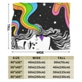 thumbnail image 3 of ZICANCN Throw Blanket Psychedelic Funky Hippy Girl , Couch Ultra Soft Micro Fleece Sofa Bed Camping Travel Blanket for Adults, 40"x30", 3 of 8