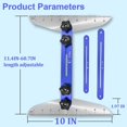 thumbnail image 2 of Stair Treads Gauge Template Tool - Measuring Jig Suitable for Wizard, Risers, Shelf and Drywall, Adjustable Angle & Length Range from 11.4In to 60.7In, 2 of 7
