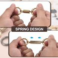 thumbnail image 4 of Spring Double Ring Keychain Dual Key Ring Holder Detachable Keychain Spring Shaped Key Accessories Dual Split Key Ring Gold 4, 4 of 7