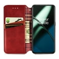 thumbnail image 7 of SaniMore Wallet Case for Oneplus 12, Vintage PU Leather Case Card Slots Cash Pocket Stand Feature Magnetic Closure Anti-drop Shockproof Full Body Protective Case For Oneplus 12, Red, 7 of 7
