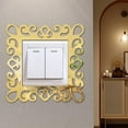 thumbnail image 1 of Acrylic Mirror Switch Plate Cover | Decorative Wall Outlet Sticker for Home Decor | Light Switch Decal with Adhesive Backing | Set of 4 Square Design for Bedroom, Living Room, or Office, 1 of 5