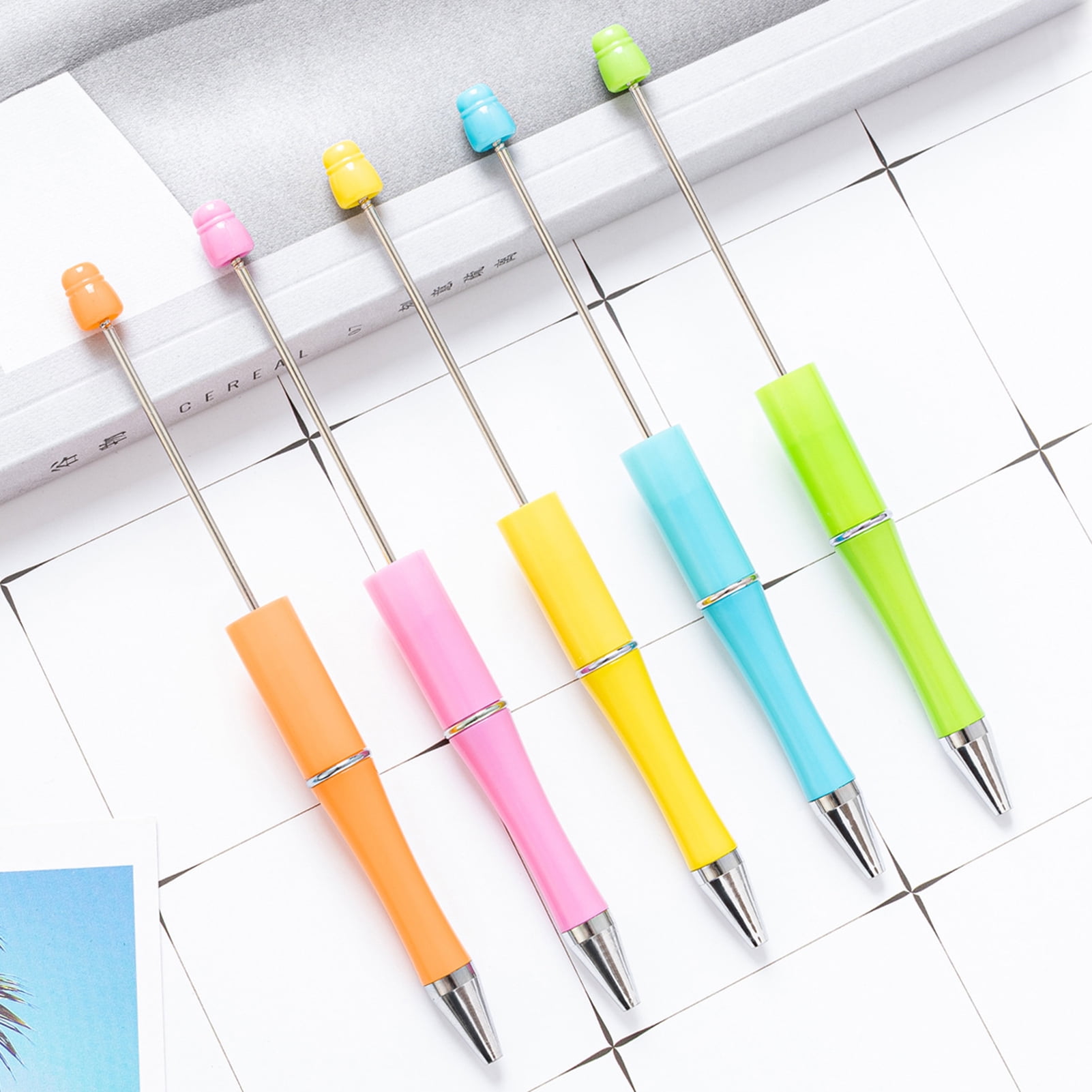 20pcs DIY Beaded Ballpoint Pen Beadable Pen Supplies Japanese