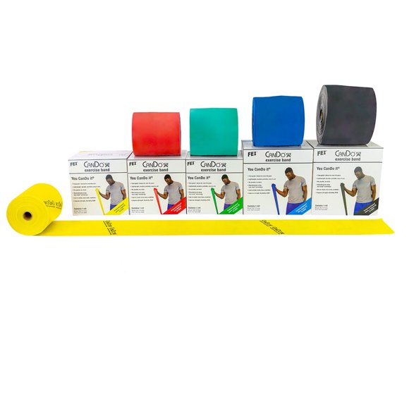 Banda de Ejercicio CanDo 10-5228 Rollo de Resistencia Bajo Polvo 50 Yardas