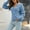 Sky Blue, variant on Babysbule Plus Size Womens Sweaters Women's Casual Pure Color Lapel Dough Twists Long Sleeve Loose Pullover V-neck Sweater Women's Fashion