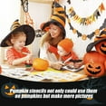 thumbnail image 4 of Youkk 25pcs/set Halloween Stencils For Drawing Pumpkin Faces Various Designs Reusable Apposite Size 1Set, 4 of 6