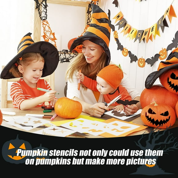 Xingzhi 25pcs/set Plastic Stencils With Various Designs Halloween Decorative Painting Wide Range Of Uses 1Set