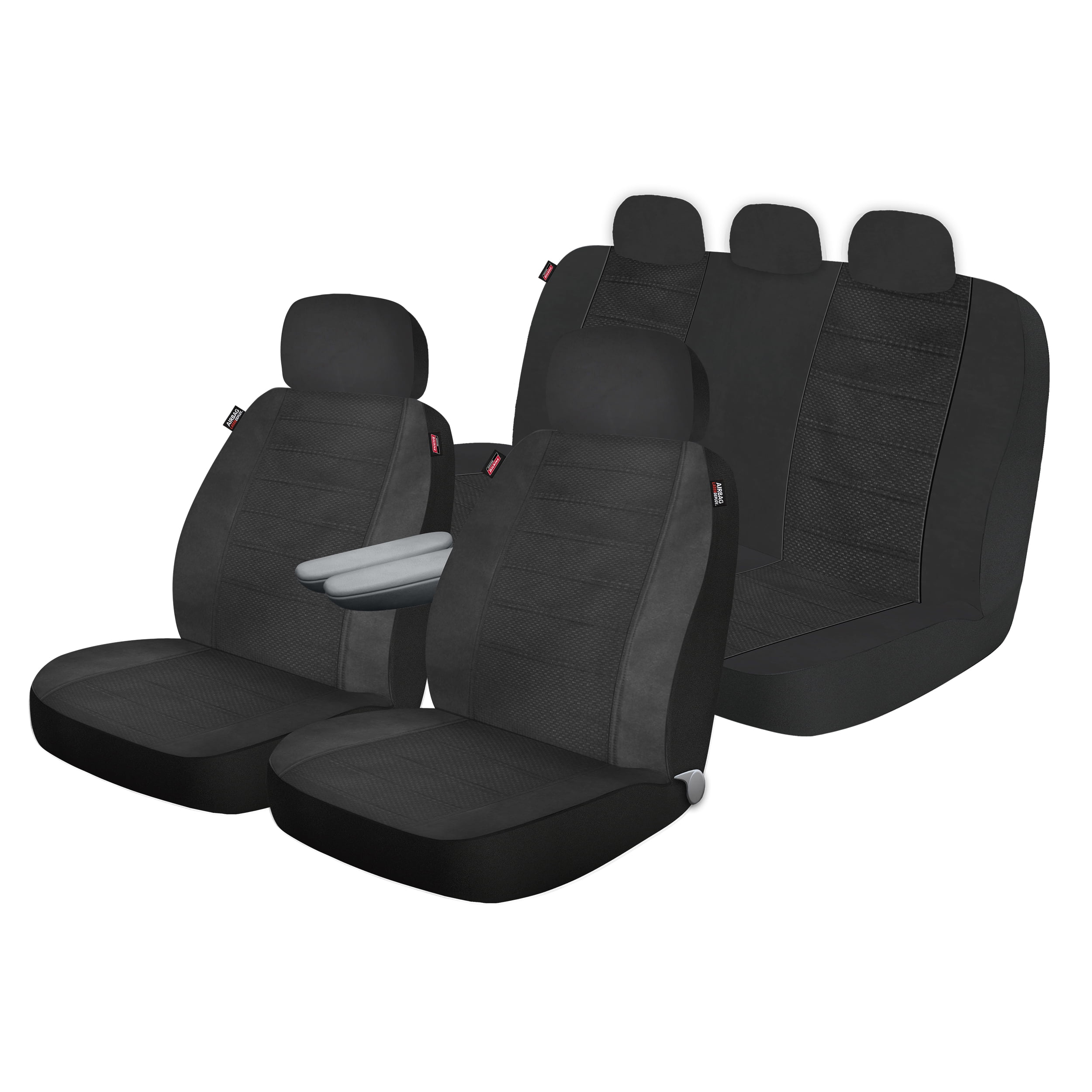 Luxury GREY/BLACK Leather Look Car Seat Covers Mercedes M Class Full Set 