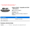 thumbnail image 2 of Undercar Shield - Compatible with 2004 - 2009 Audi A4 2005 2006 2007 2008, 2 of 2