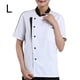 thumbnail image 5 of Uniforme de cocina Minnieouse manga corta transpirable Unisex Blanco L, 5 of 6