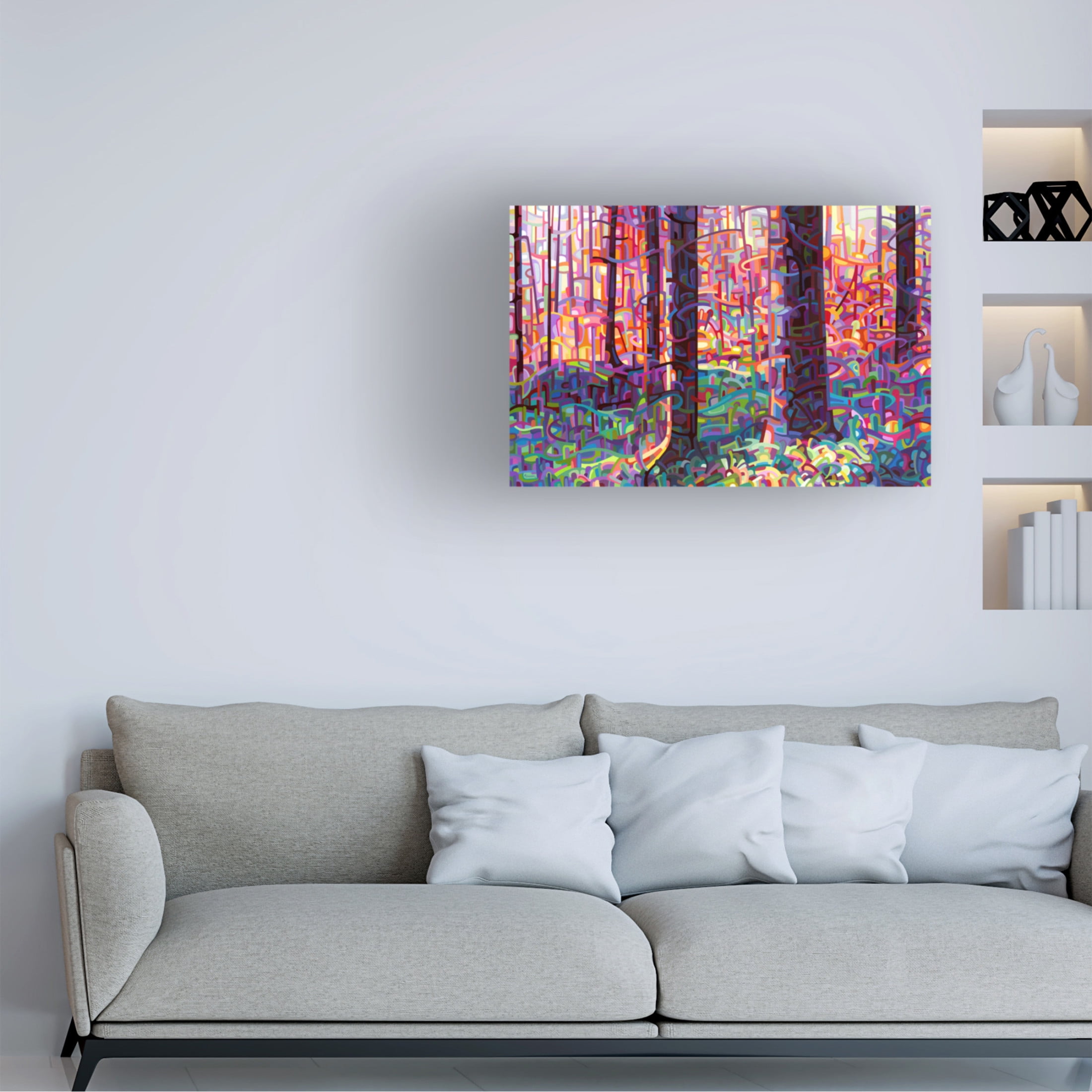 Canvas Wall Art - Mandy Budan 'Forest Tapestry' Wall Art for Living Room, Bedroom, or Office Décor by Trademark Fine Art - 24 x 16 Inches