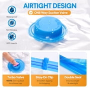 Livhil 10 Combo Vacuum Storage Bags with Electric Pump, Reusable Travel Vacuum Storage Bags for Clothes Compression, Space Saver Travel Essentials (Clear)