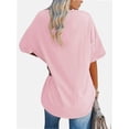 thumbnail image 3 of Womens T Shirts Summer Crewneck Short Sleeve Loose Fit Basic Tee Tops Workout Clothes, 3 of 5