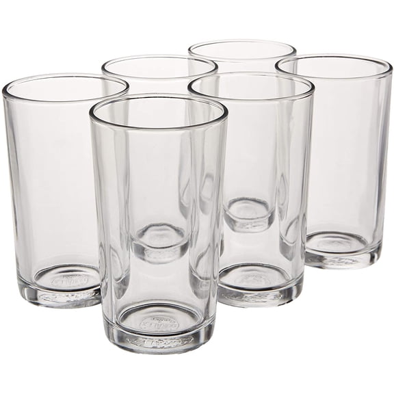 Duralex Unie 8.75 Ounce Clear Glass Drinkware Tumbler Drinking Glasses, Set of 6