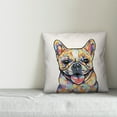 thumbnail image 3 of Creative Products Watercolor French Bulldog 16x16 Spun Poly Pillow, 3 of 3