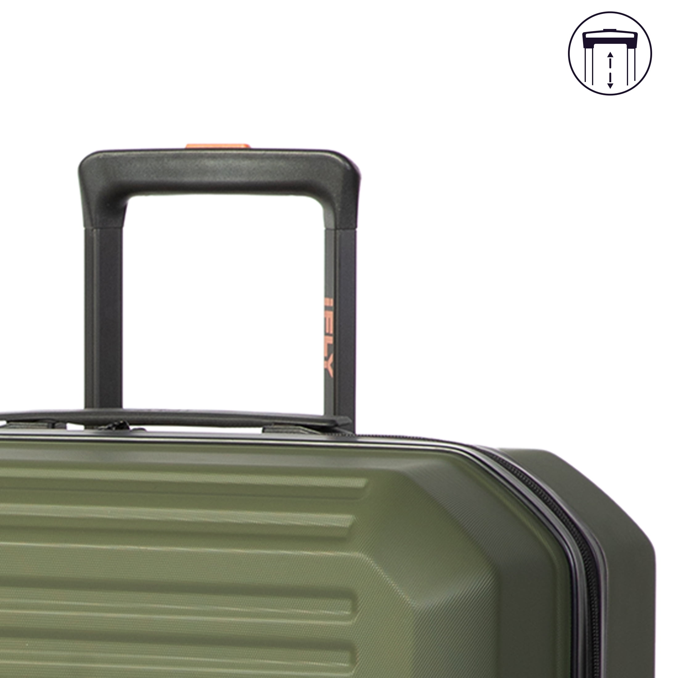 iFLY Venture 2-Piece Expandable Hardside Spinner Luggage Set , 20" Carry-on and 28" Checked Luggage, Olive