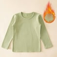 thumbnail image 6 of UAYOTSE Girls Cotton Long Sleeve T-Shirt Toddler Comfort Soft Thick Basic Crewneck Tee Tops(R30-Green,13-14 Years), 6 of 7