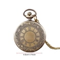 thumbnail image 3 of Vintage Pocket Watch for Men, Roman Numerals Scale Quartz Pocket Watches with Chain, Glossy Bronze Fob for Christmas Father's Day Gift, 1.84 Inch Diameter, Metal, 3 of 8