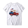 thumbnail image 4 of Fartey American Flag T Shirts for Women 4th of July Patriotic Tops Cute Independence Day Graphic Tees Dressy Casual Short Sleeve Crew Neck Festival Blouses White S, 4 of 4